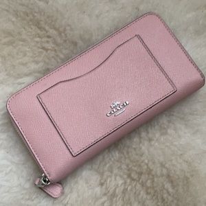 Pink COACH Leather Wallet